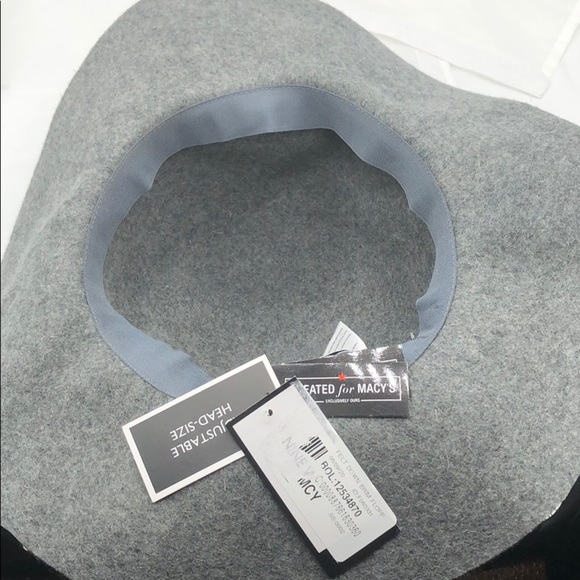 Macy’s Nine West Wool Hat Felt Down Brim Floppy - Picture 4 of 5